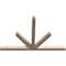 Ekena Millwork Saratoga Smooth Timber Gable Bracket, Douglas Fir, 72"W x 48"H x 3 1/2"D x 3 1/2"F, 16/12 Pitch GBW072X48X0404SAR00SDF - alternate 2